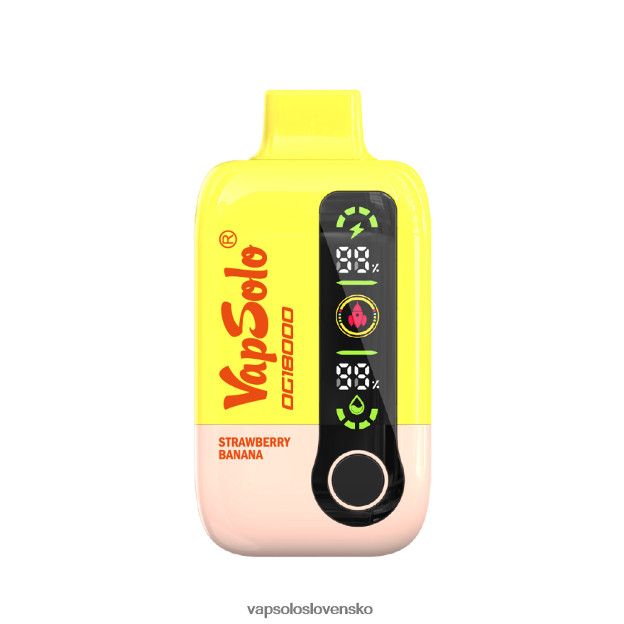 VapSolo Slovensko - jahodový banán VapSolo DG18000 jednorazová vapa RZ648256