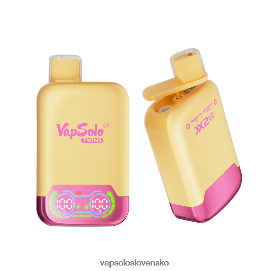 VapSolo Recargable - melónový ľad a jahodové mango VapSolo TWINS jednorazová vapa RZ648235
