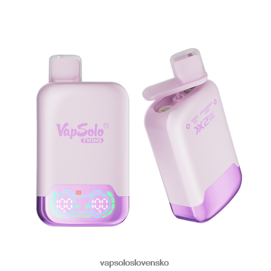 VapSolo Review - hroznový ľad a jahodové kiwi VapSolo TWINS jednorazová vapa RZ648228