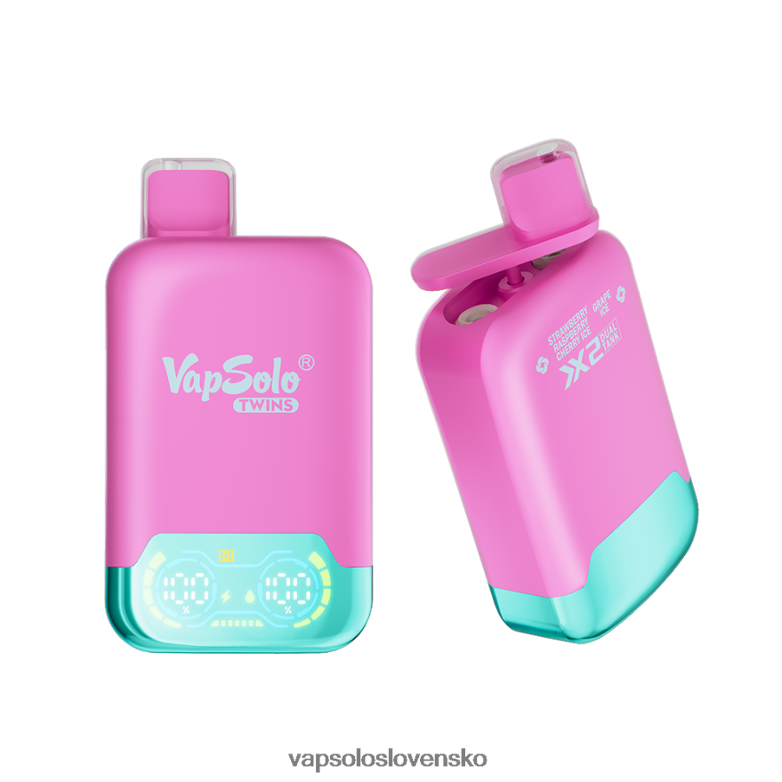 VapSolo Review - jahoda malina čerešňový ľad & hroznový ľad VapSolo TWINS jednorazová vapa RZ648233