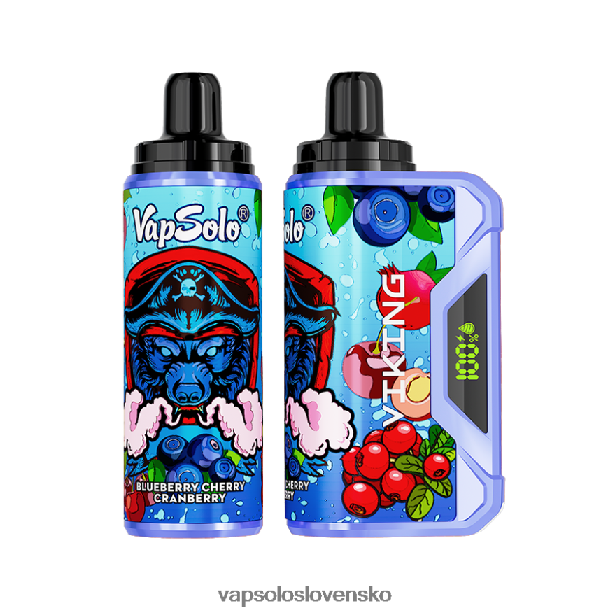 VapSolo Cena - čučoriedka čerešňa brusnica VapSolo VIKING jednorazová vapa RZ648237