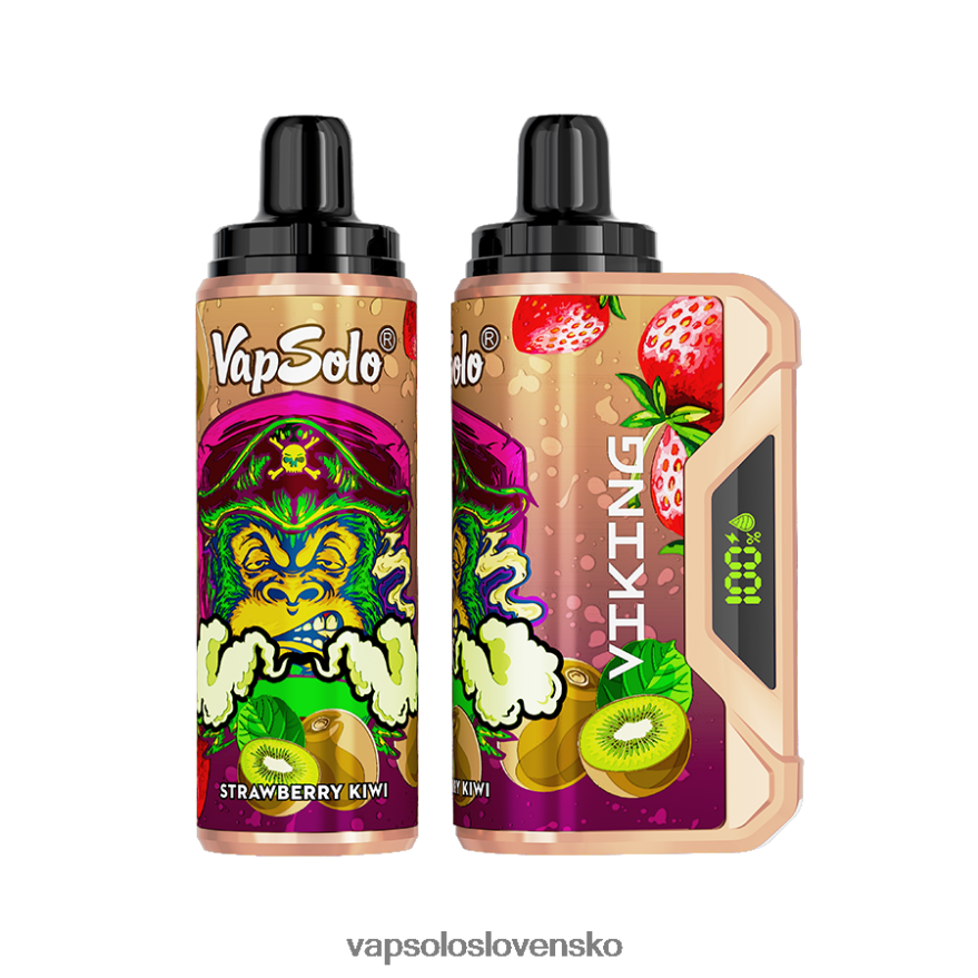VapSolo Refill - jahodové kiwi VapSolo VIKING jednorazová vapa RZ648244