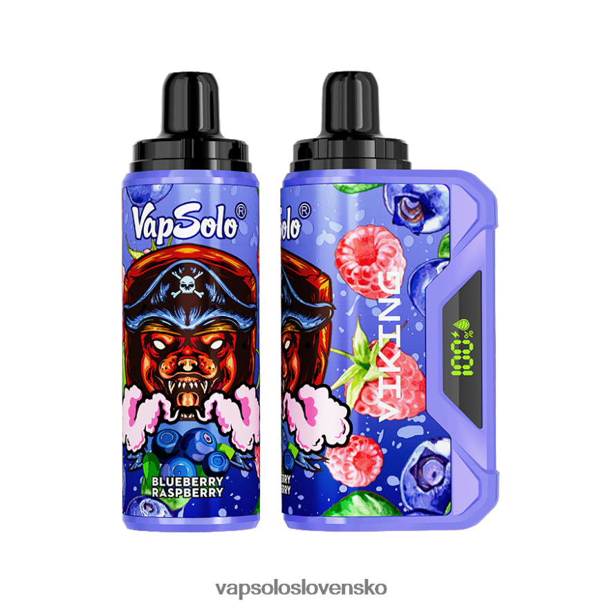 VapSolo Review - čučoriedka malina VapSolo VIKING jednorazová vapa RZ648238